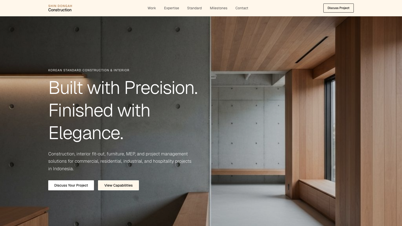 Construction Profile 1 website preview