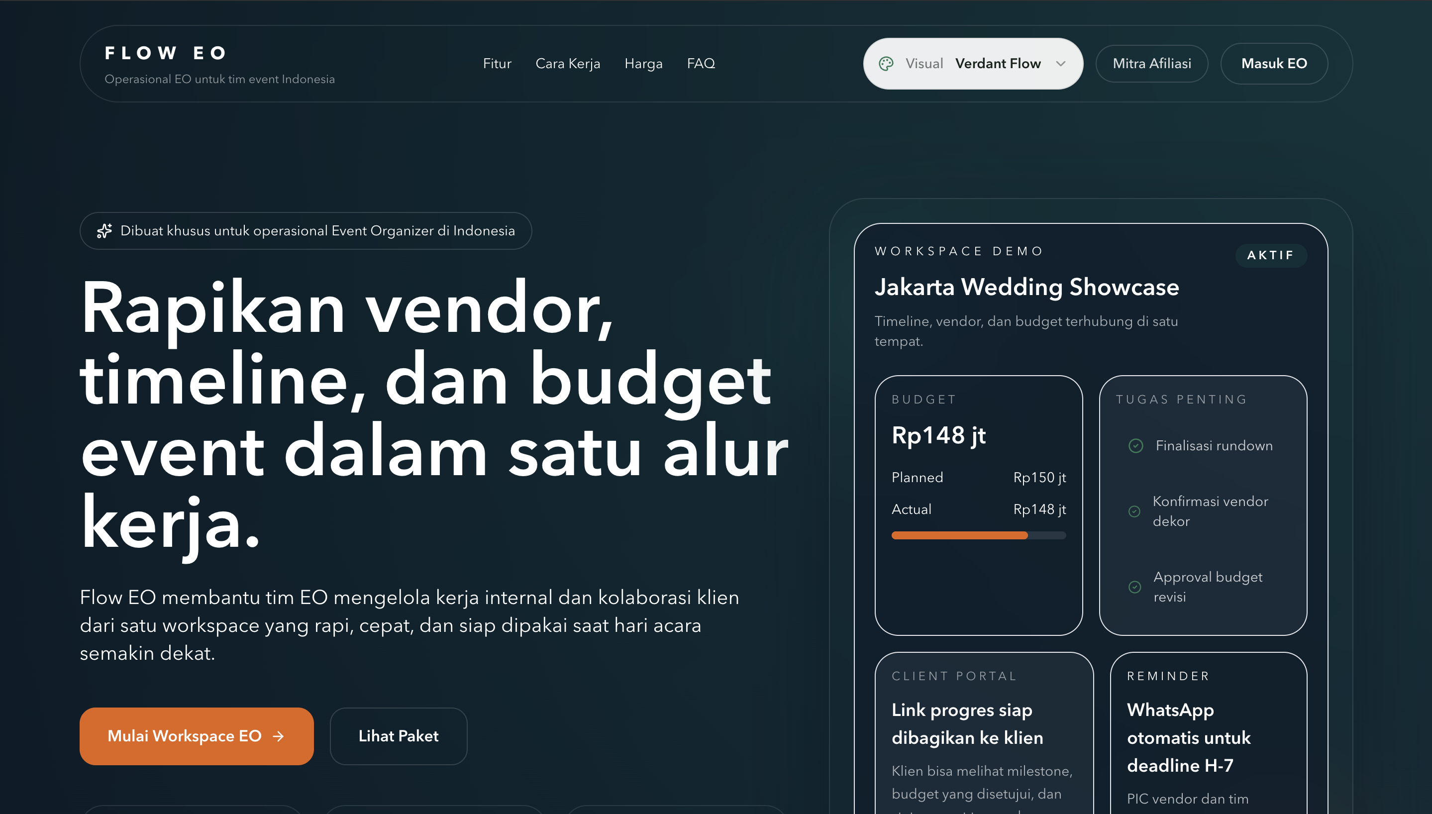 Flow EO website preview