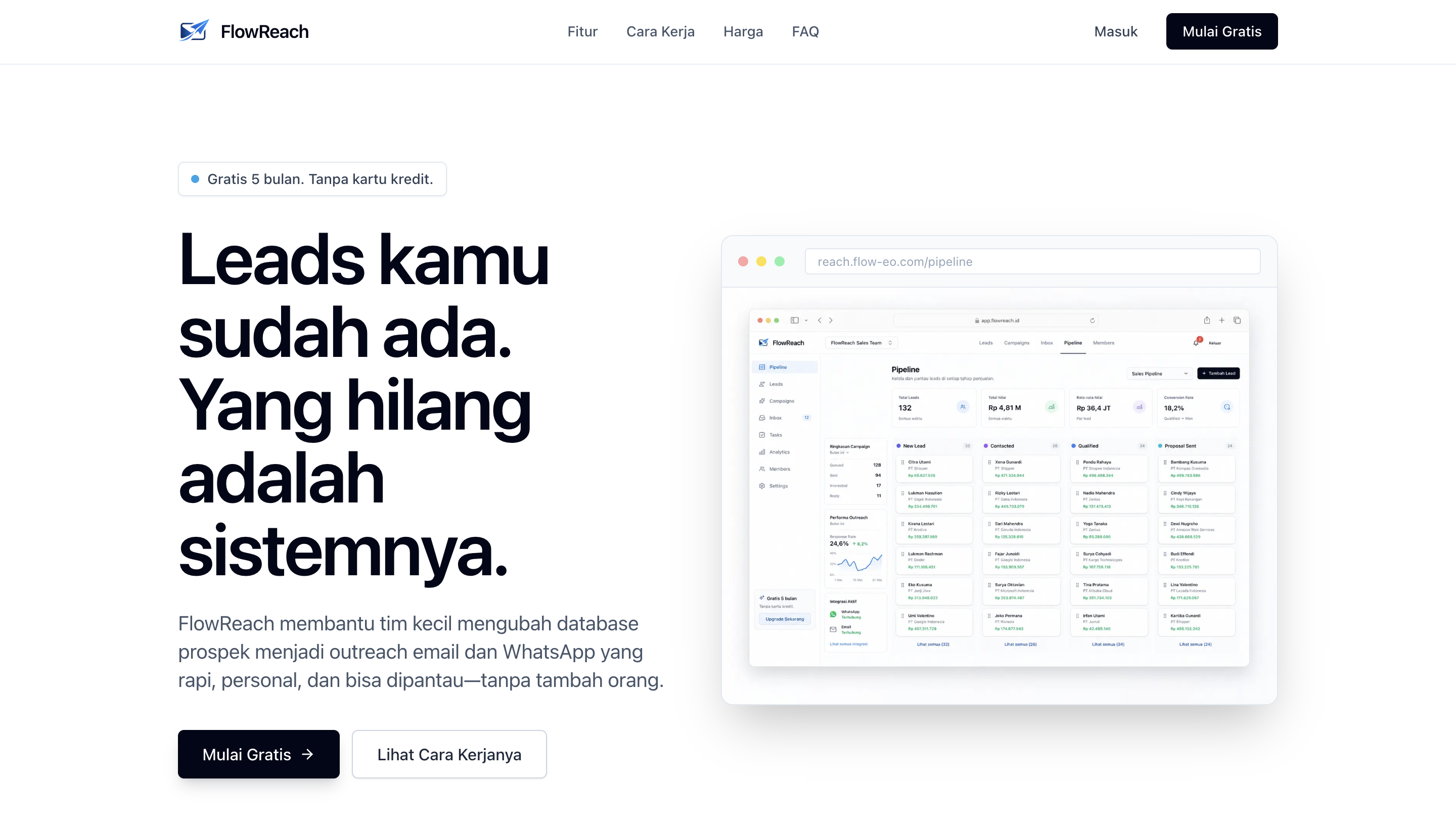 FlowReach website preview